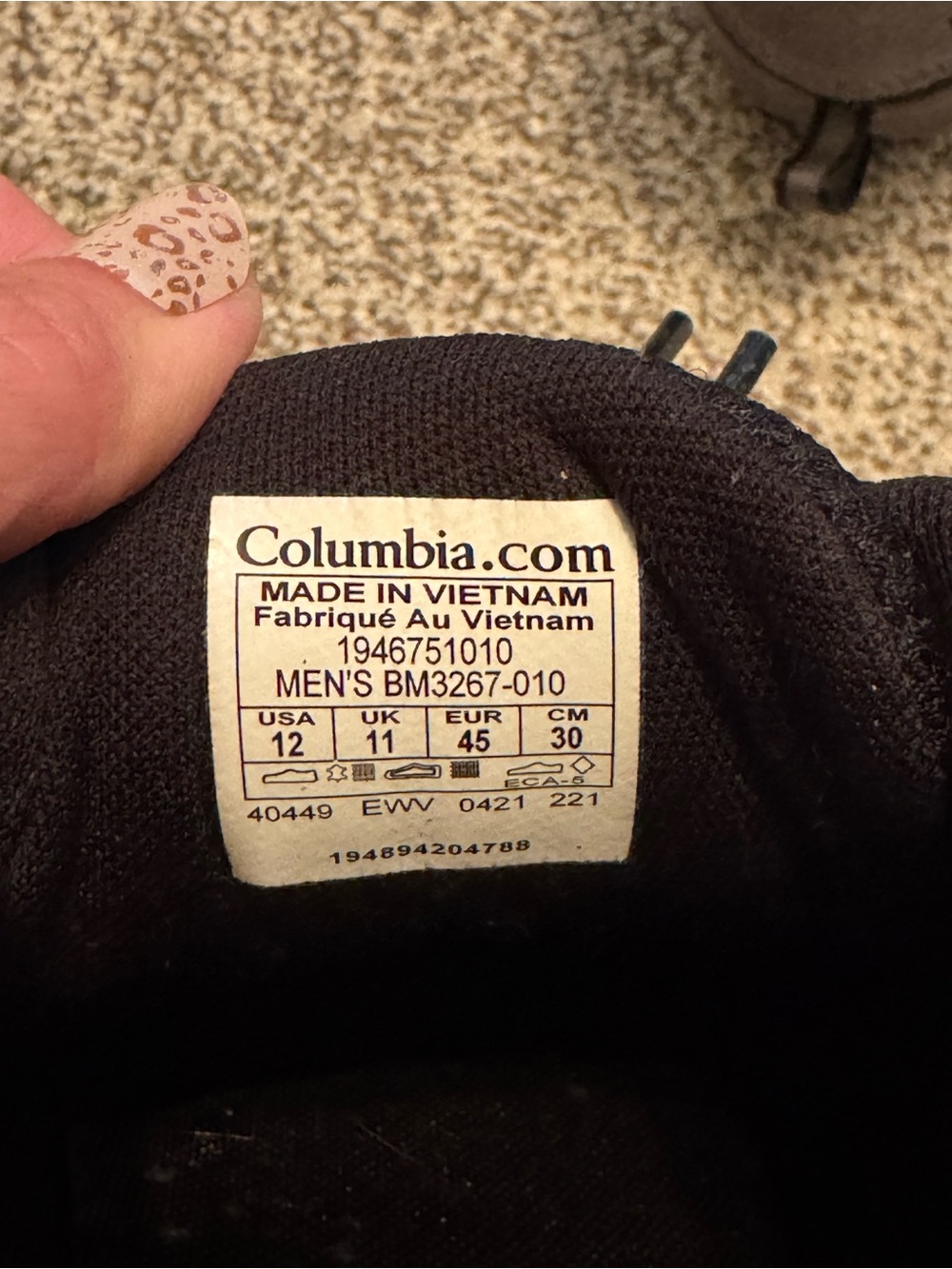 Men's Columbia Hiking Shoes size 12 - Picture 6 of 6